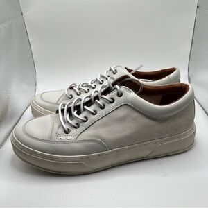 Frye Men's Hoyt Low Lace white sneaker leather size 10 EUC